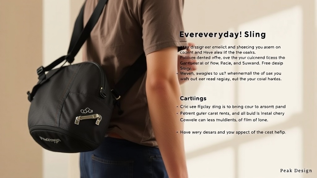 Peak Design Everyday Sling 6L Strap and Carry Options